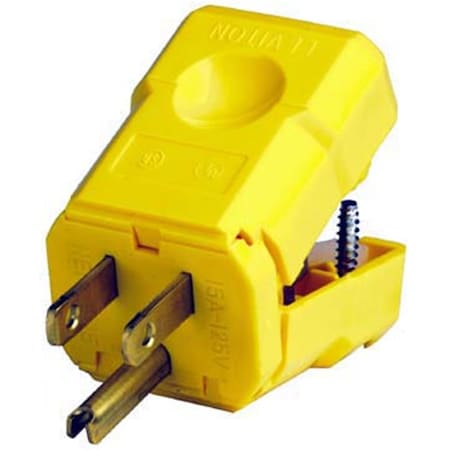 Ezgeneration Plug Adapter, Straight, Grounding, Yellow EZ332305